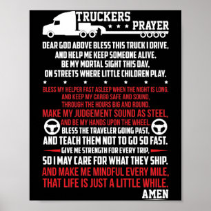 Truckers Prayer Poster