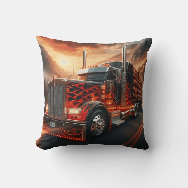 Trucker's Route 66 Pillow (Front)