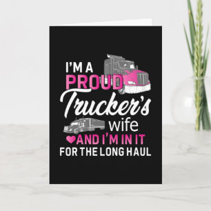 Truckers Wife Truck Driver Truckers Girl Gift Idea Card