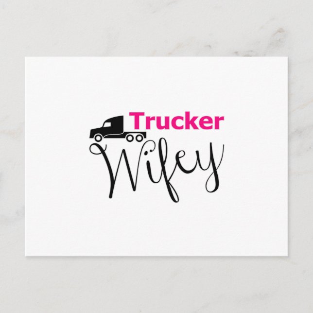 Truckers Wife Truck Driver Truckers Love Girl Gift Postcard (Front)