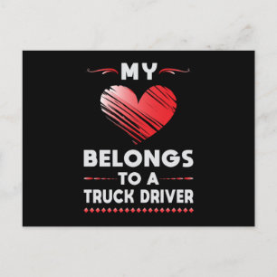 Truckers Wife Trucker Wife Truck Love Funny Gift Postcard