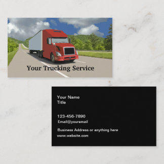 Trucking And Truck Driver Business Cards