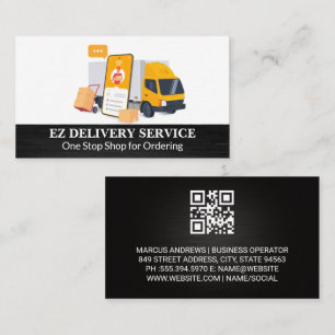 Trucking Delivery Services Online Tech App Business Card
