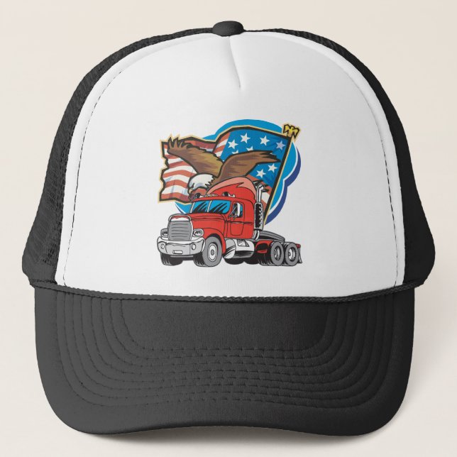 Trucking Eagle Trucker Hat (Front)