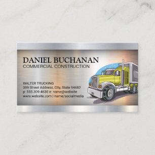 Trucking Illustration Driver Transport Business Card
