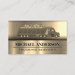 Trucking Services Construction Materials Business Card