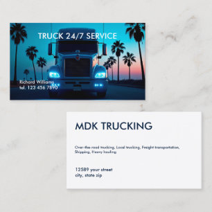 Trucking Transportation Business Card