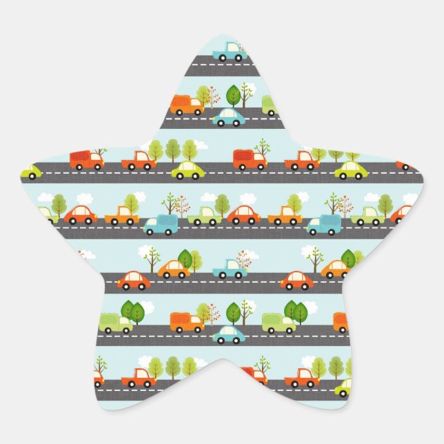 Trucks and Cars Stickers (Front)