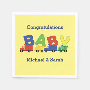 Trucks Baby Shower Napkin