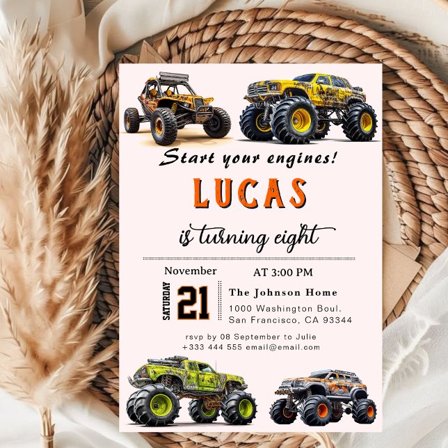 Trucks Birthday Party Invitation (Creator Uploaded)