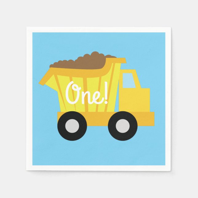 Trucks Birthday Party Napkin (Front)