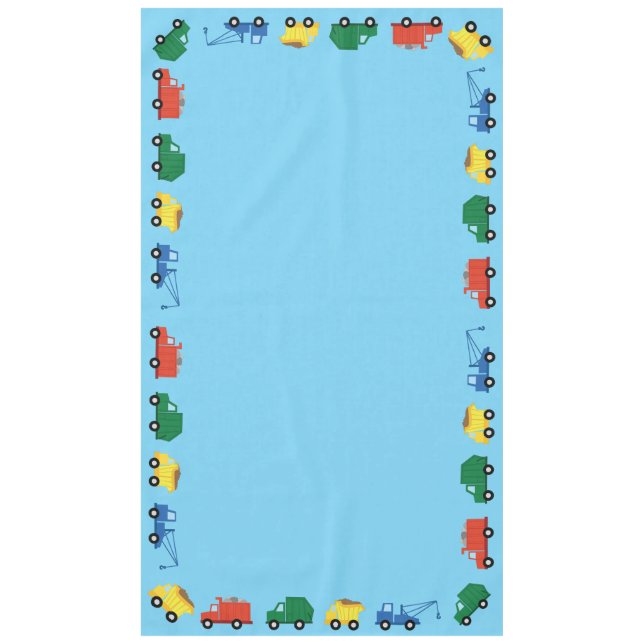 Trucks Birthday Party Tablecloth (Front)