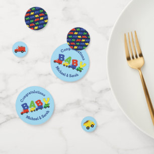 Trucks Boy Baby Shower Construction Cute Confetti