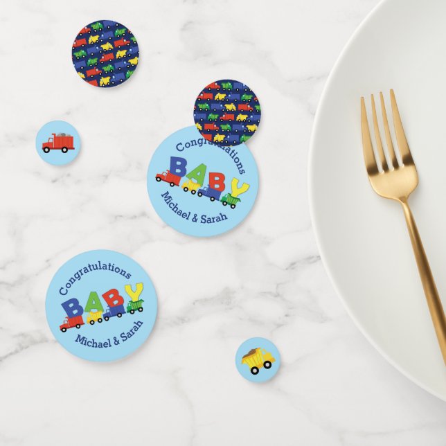 Trucks Boy Baby Shower Construction Cute Confetti (Group)