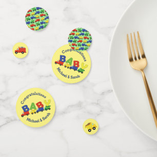 Trucks Boy Baby Shower Construction Cute Confetti