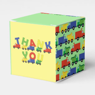 Trucks Boy Baby Shower Construction Cute Favour Box