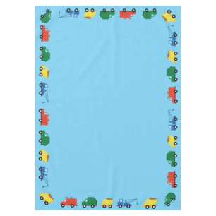 Trucks Cars Cute 1st Birthday Party Theme Tablecloth