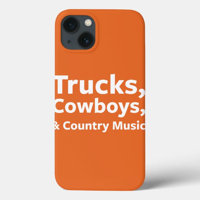 Trucks, Cowboys and Country Music Case-Mate iPhone Case (Back)