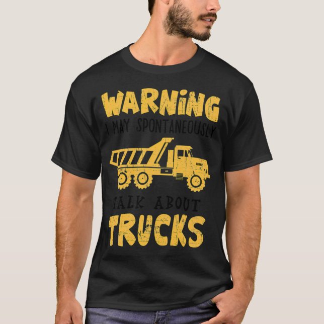 Trucks heavy construction vehicles art art  T-Shirt (Front)