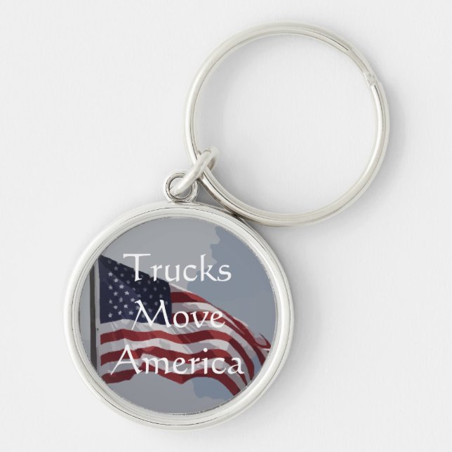 Trucks Move America Keychain (Front)