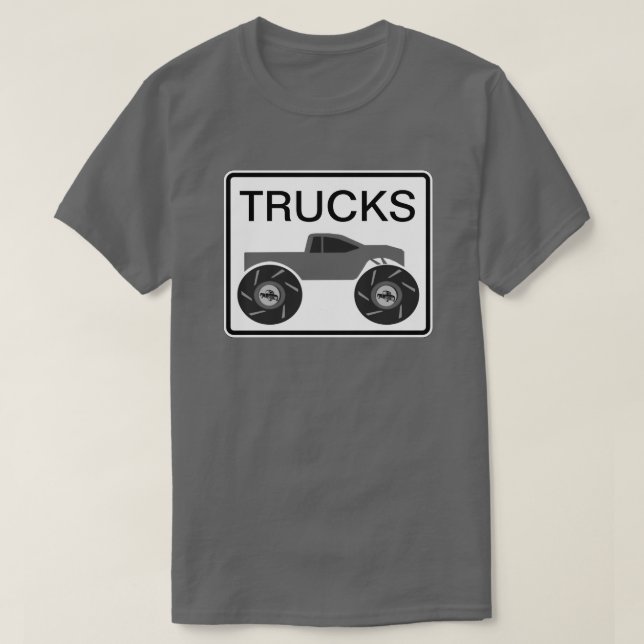 Trucks Street Sign T-Shirt (Design Front)