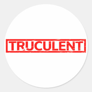 Truculent Stamp Classic Round Sticker