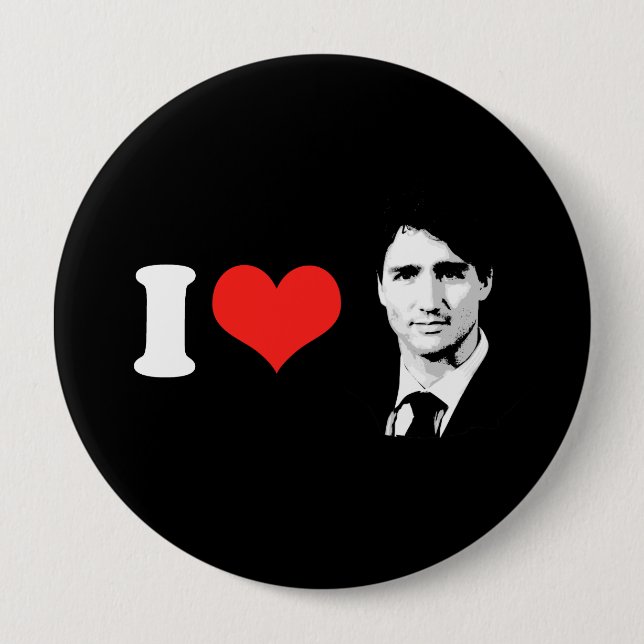 Trudeau 10 Cm Round Badge (Front)