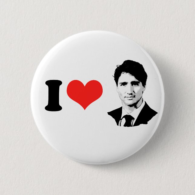Trudeau 6 Cm Round Badge (Front)