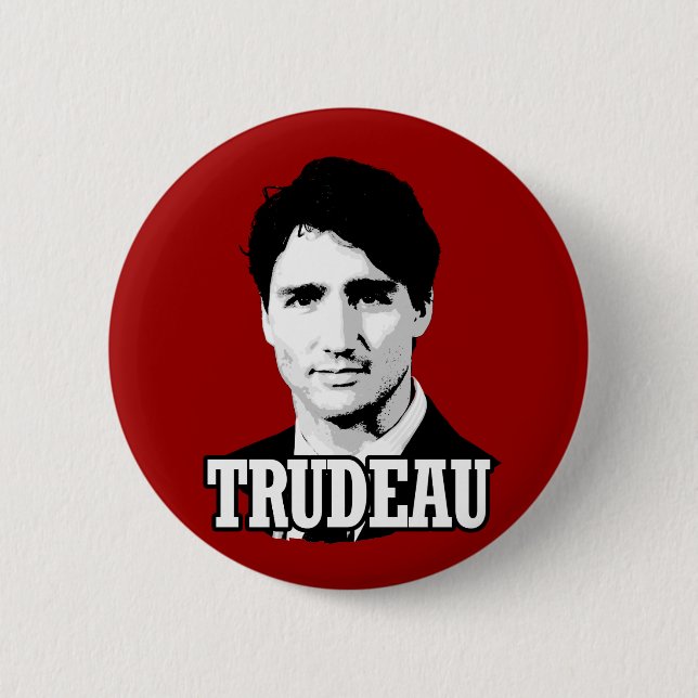 Trudeau 6 Cm Round Badge (Front)
