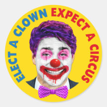 Trudeau clown face, elect a clown expect a circus