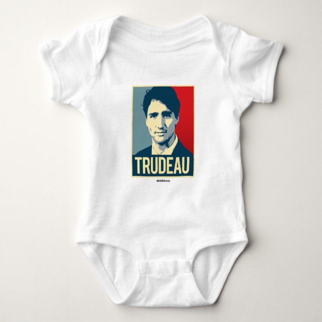 Trudeau Propaganda Poster -.png Baby Bodysuit (Front)