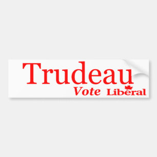 Trudeau Vote Liberal Logo Bumper Sticker