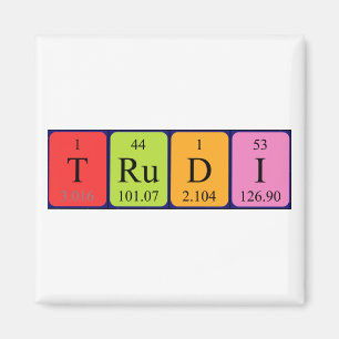 Trudi periodic table name magnet
