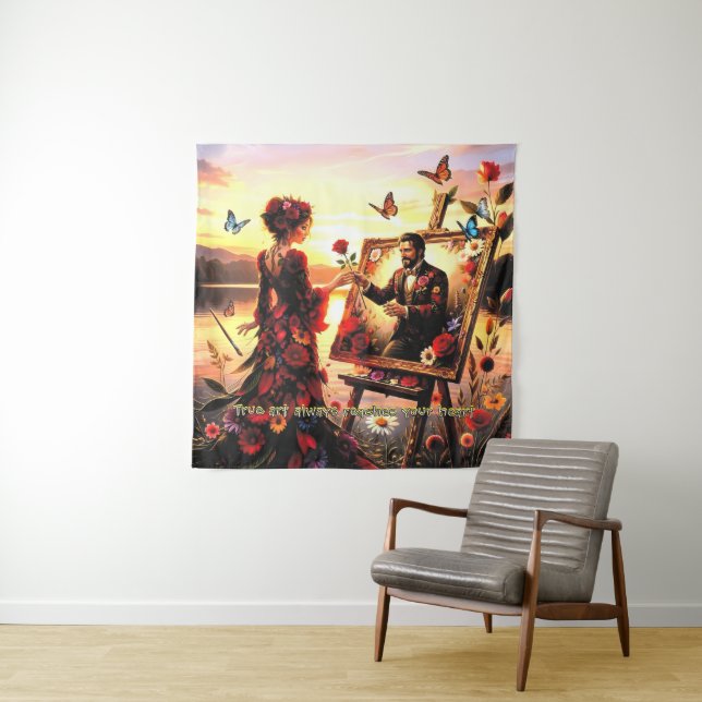 True art always reaches your heart tapestry (In Situ)