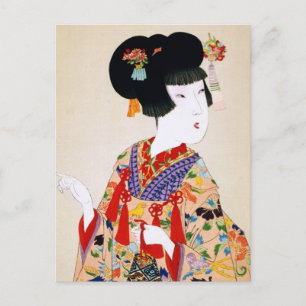 True Beauty Vintage Japanese Print Postcard