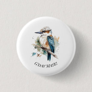 True Blue Kookaburra, custom 3 Cm Round Badge