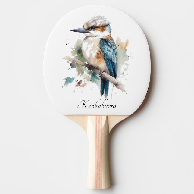 True Blue Kookaburra, custom Ping Pong Paddle (Front)