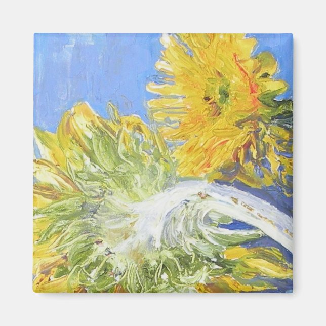 True Blue Sunflowers Magnet (Front)