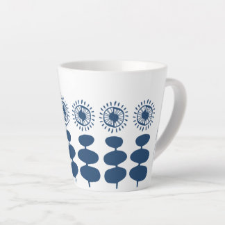 True Blue Sunny Stems Latte Mug