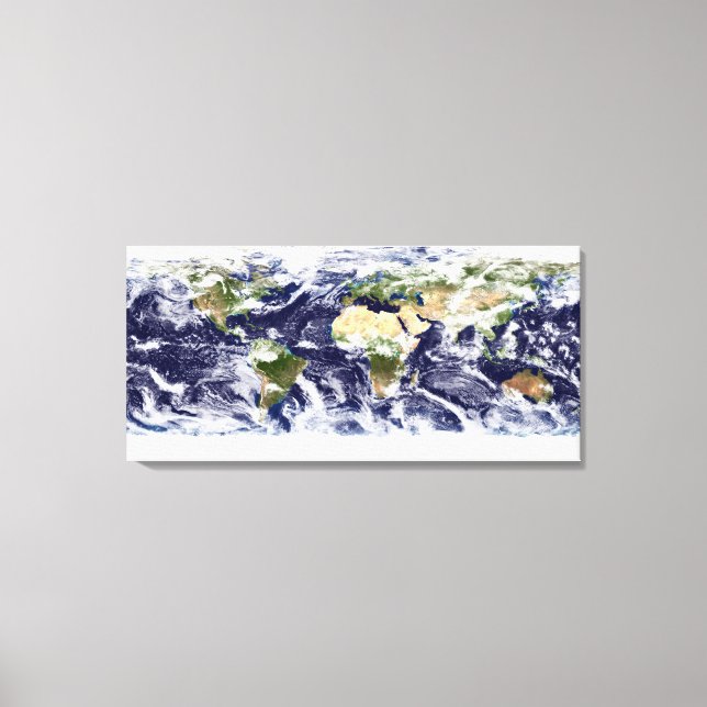 True-colour image of the entire Earth Canvas Print (Front)