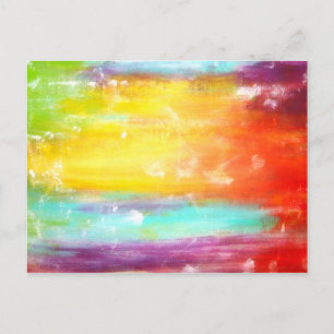 True Colours Abstract Art Postcard