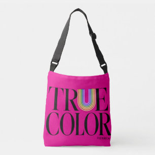 True Colours Editorial Custom Typography Design Crossbody Bag