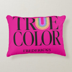 True Colours Editorial Custom Typography Design Decorative Cushion