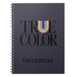True Colours Editorial Custom Typography Design Notebook