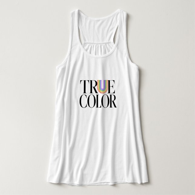 True Colours Editorial Custom Typography Design Singlet (Design Front)