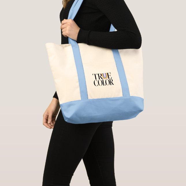 True Colours Editorial Custom Typography Design Tote Bag (Front (Product))