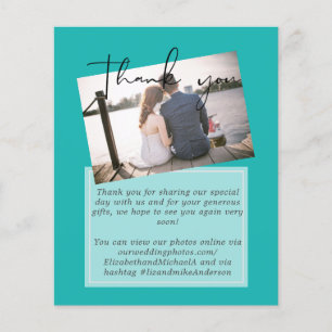True Colours PHOTO Thank You Letter Budget Wedding