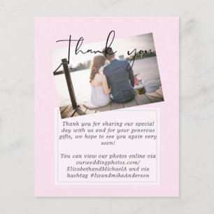 True Colours PHOTO Thank You Letter Budget Wedding