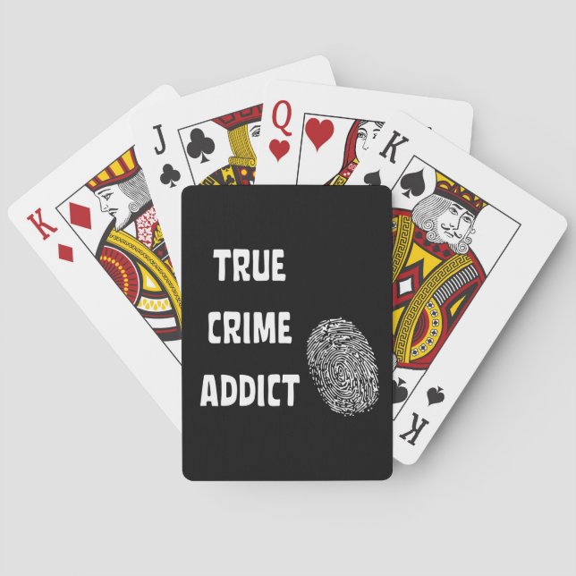 True crime addict playing cards (Back)