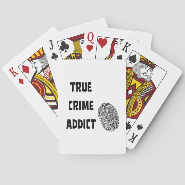 True crime addict playing cards (Back)